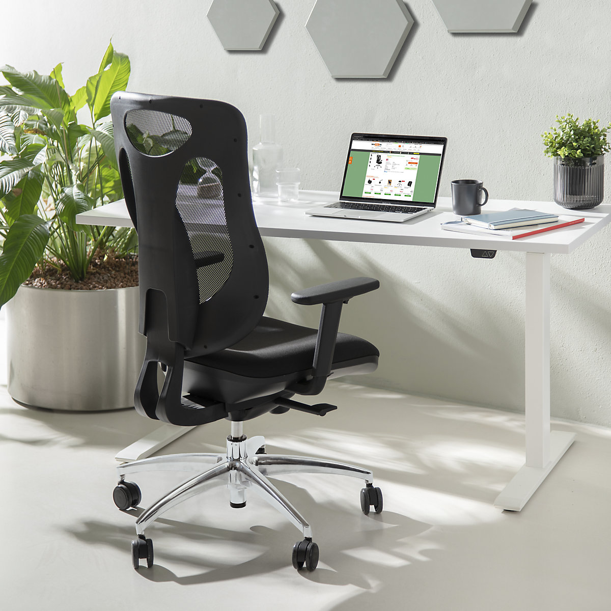 Birou, reglabil electric pe înălțime – Topstar (Imagine produs 2)-1