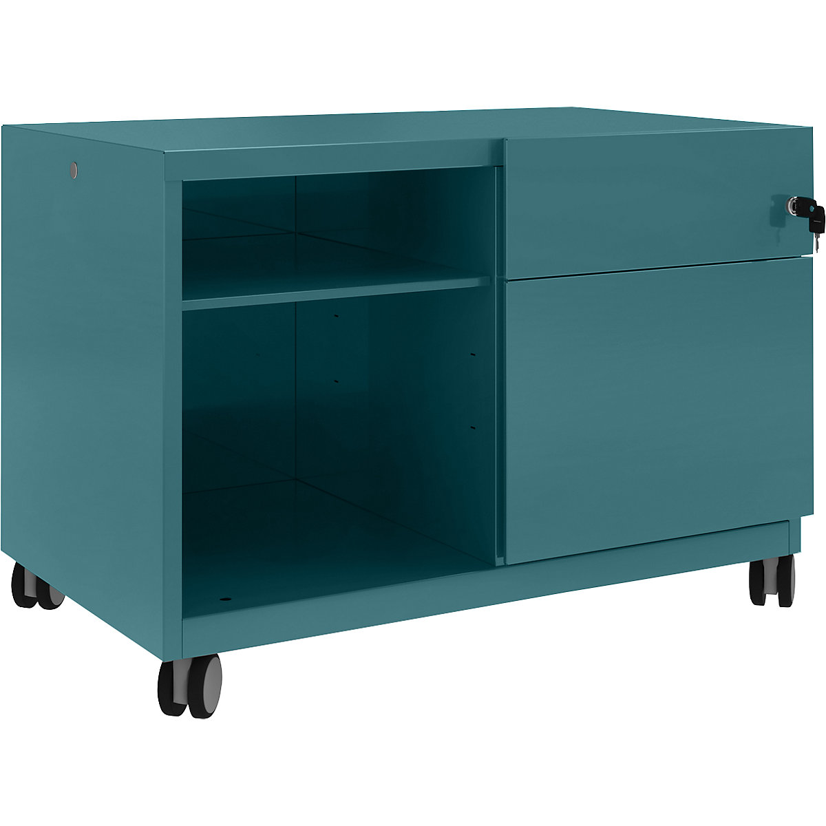 Note™ CADDY, î. x lăț. x ad. 563 x 800 x 490 mm – BISLEY, dreapta 1 sertar universal și pentru registratură suspendată, doulton
