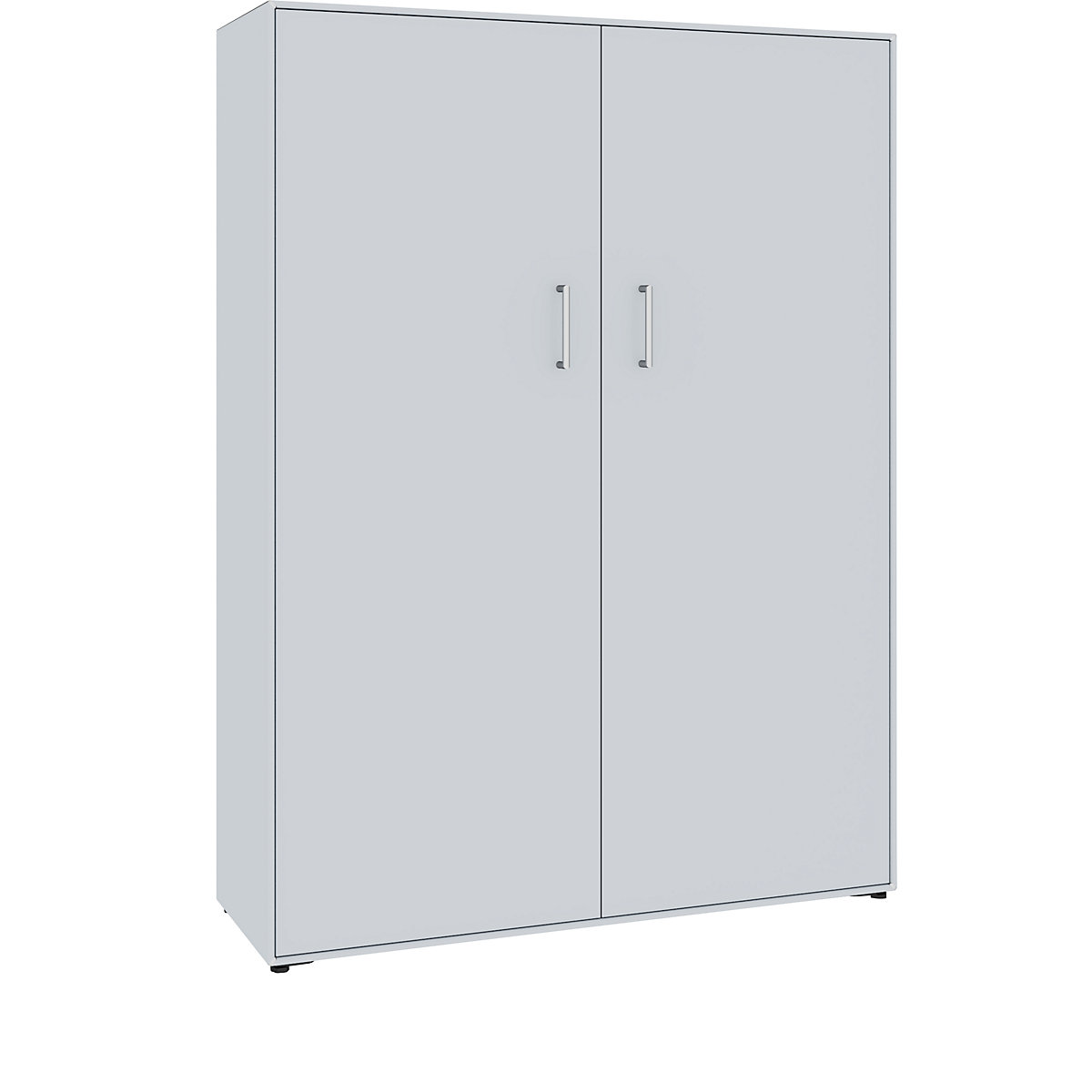 mauser – Dulap cu uși cu canaturi, 2 uși, 8 compartimente, lățime 1155 mm, alb aluminiu