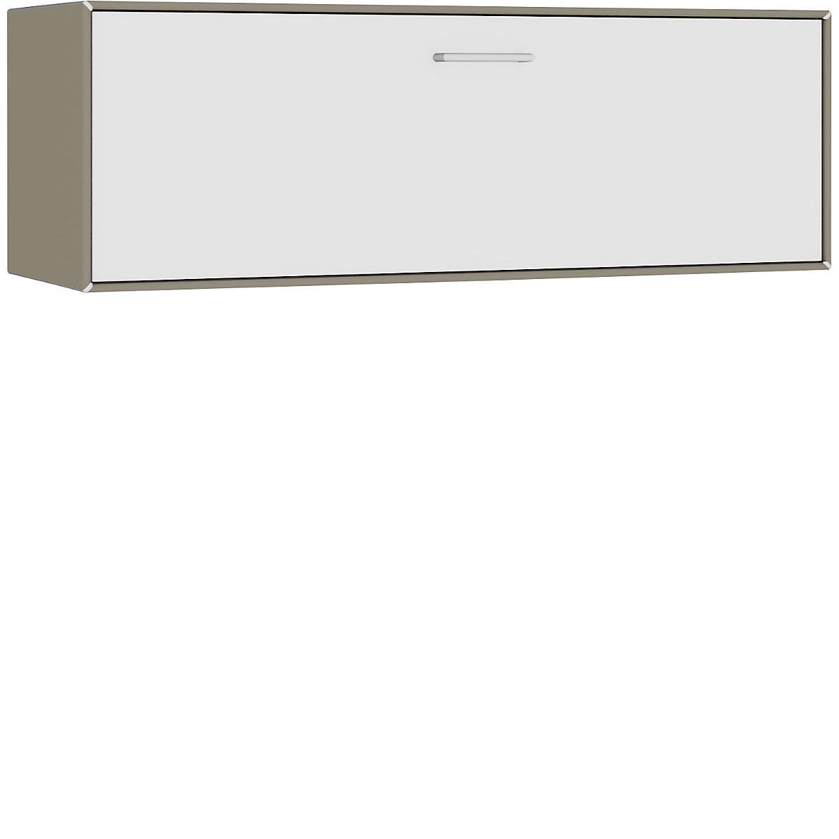 mauser – Cuie individuală, suspendată, 1 sertar, lățime 1155 mm, gri-bej / alb pur