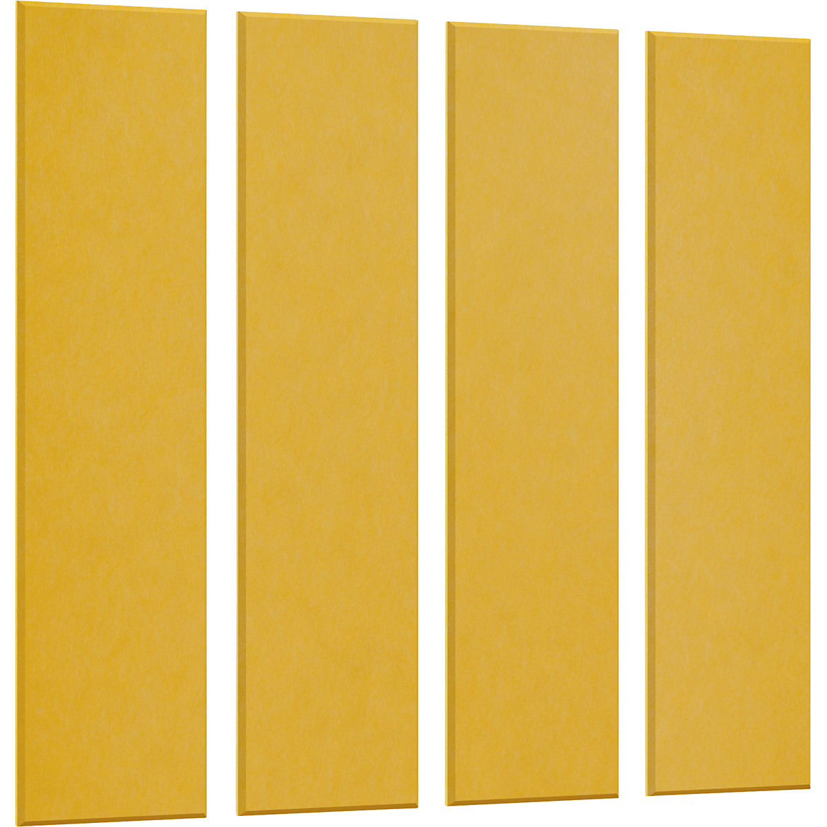 Panou acustic pentru perete – eurokraft basic, î. x lăț. 1200 x 300 mm, amb. 4 buc., galben, minimum 10 amb.-2