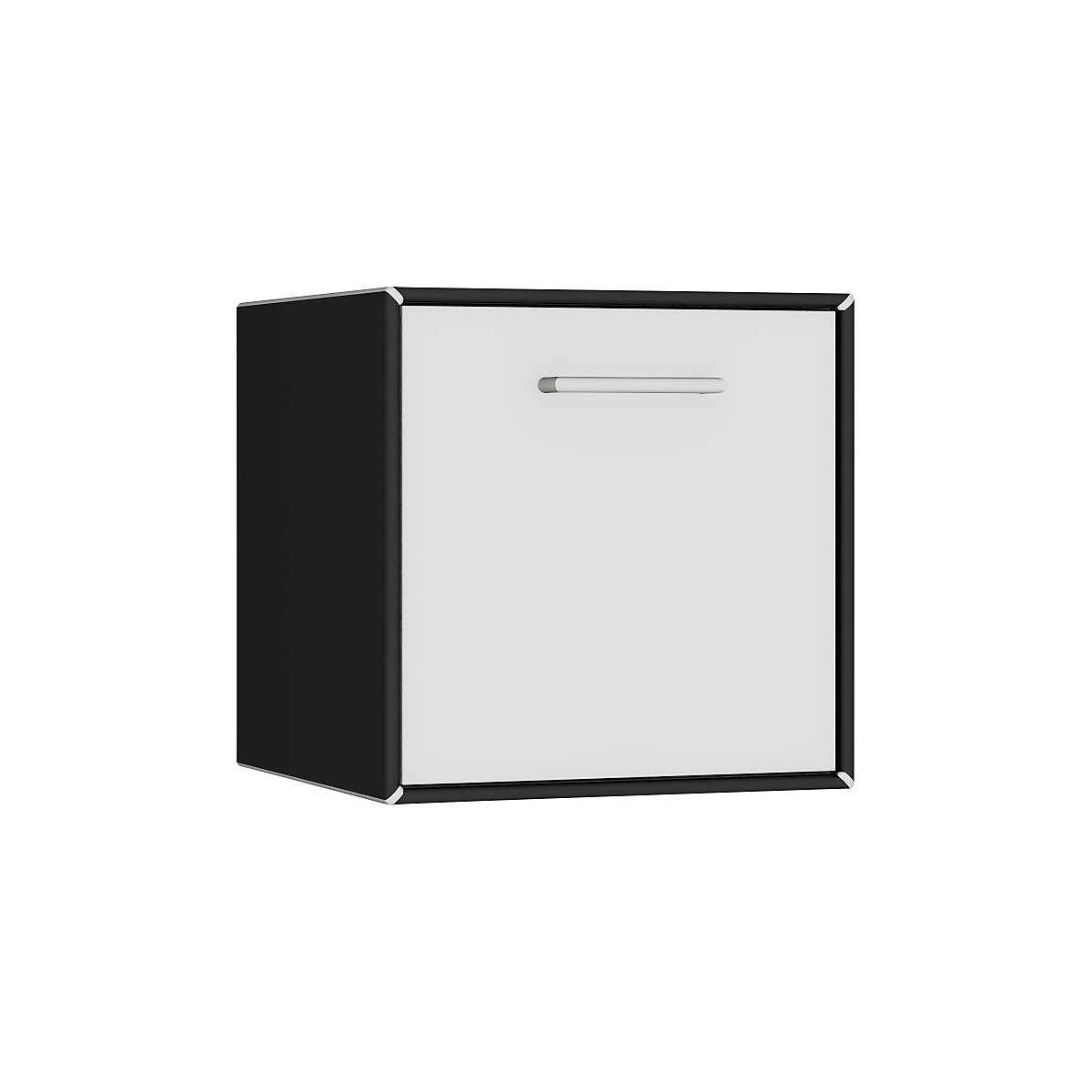 mauser – Cuie individuală, suspendată, 1 sertar, lățime 385 mm, negru intens / alb semnal