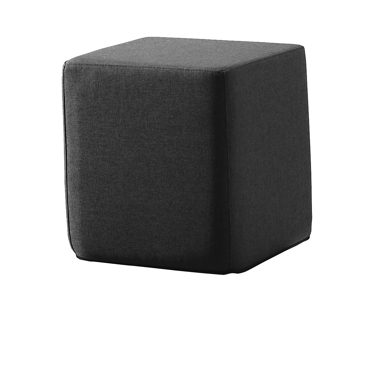 Taburet cubic SITTING, î. x lăț. x ad. 420 x 400 x 400 mm, negru