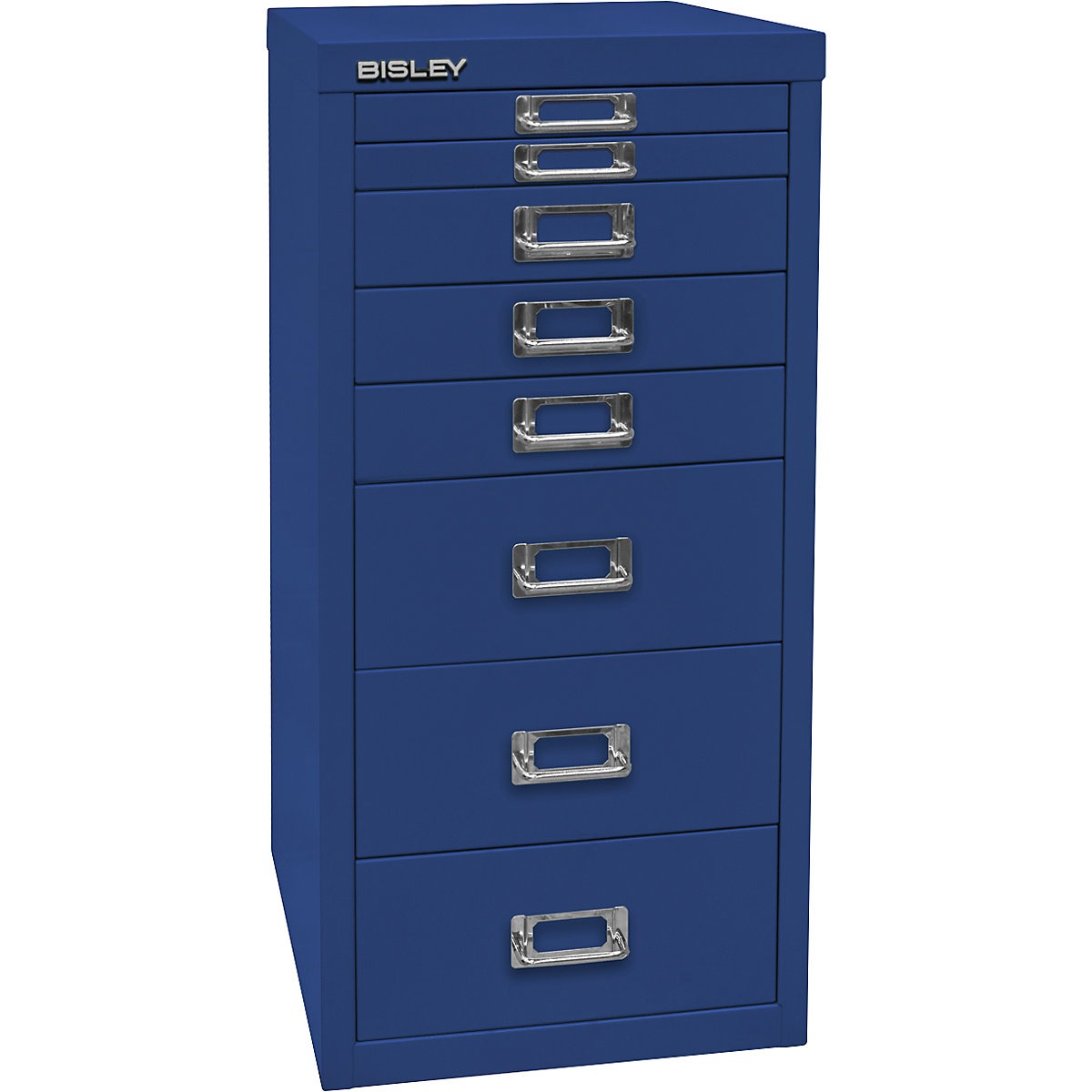 MultiDrawer™ série 29 – BISLEY, format A4, 8 tiroirs, bleu oxford-10