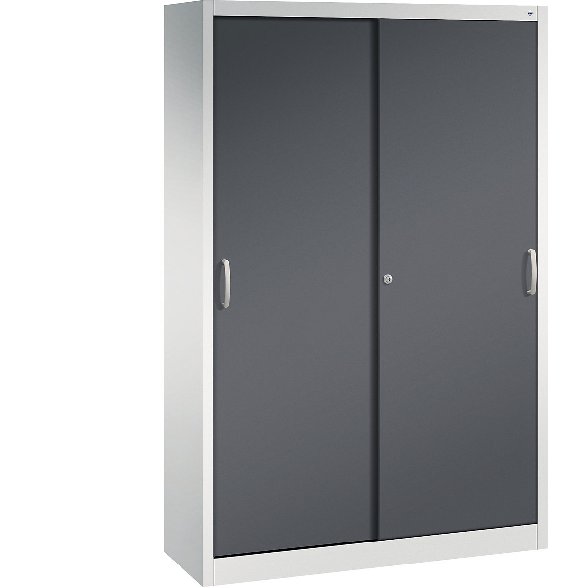 Armoire à portes coulissantes ACURADO – C+P, 4 tablettes, h x l x p 1950 x 1200 x 400 mm, gris clair / gris noir-14