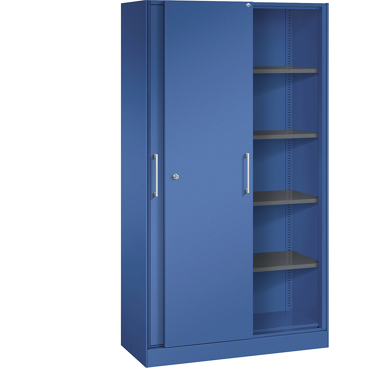 Armoire à portes coulissantes ASISTO, hauteur 1980 mm – C+P, largeur 1000 mm, bleu gentiane / bleu gentiane-8
