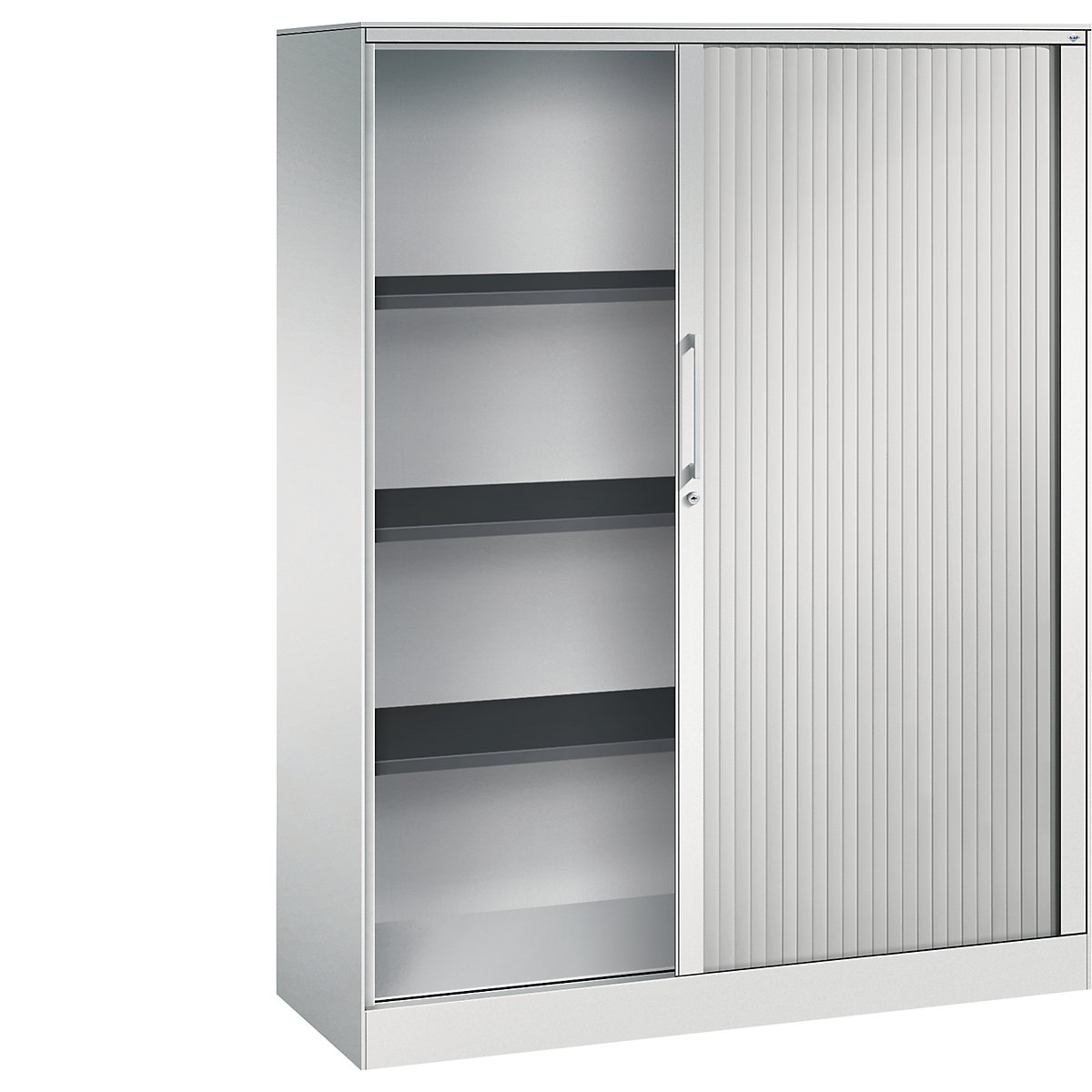 Armoire à rideaux ASISTO, hauteur 1617 mm – C+P, largeur 1200 mm, gris clair / gris clair-7