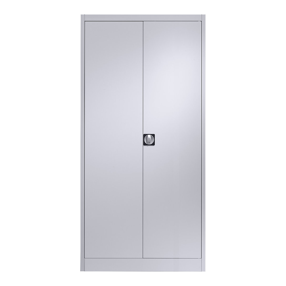Armoire métallique à portes battantes – mauser, 4 tablettes, p 500 mm, aluminium