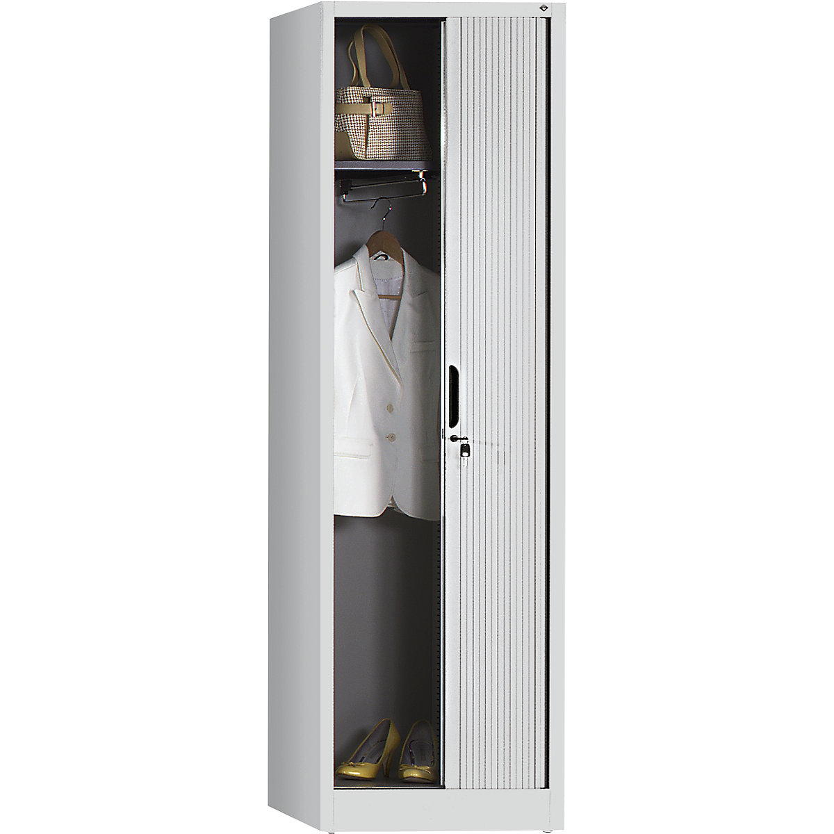 Armoire penderie à rideaux C+P h x l x p 1980 x 600 x 420 mm, 1 tablette, 1 tringle