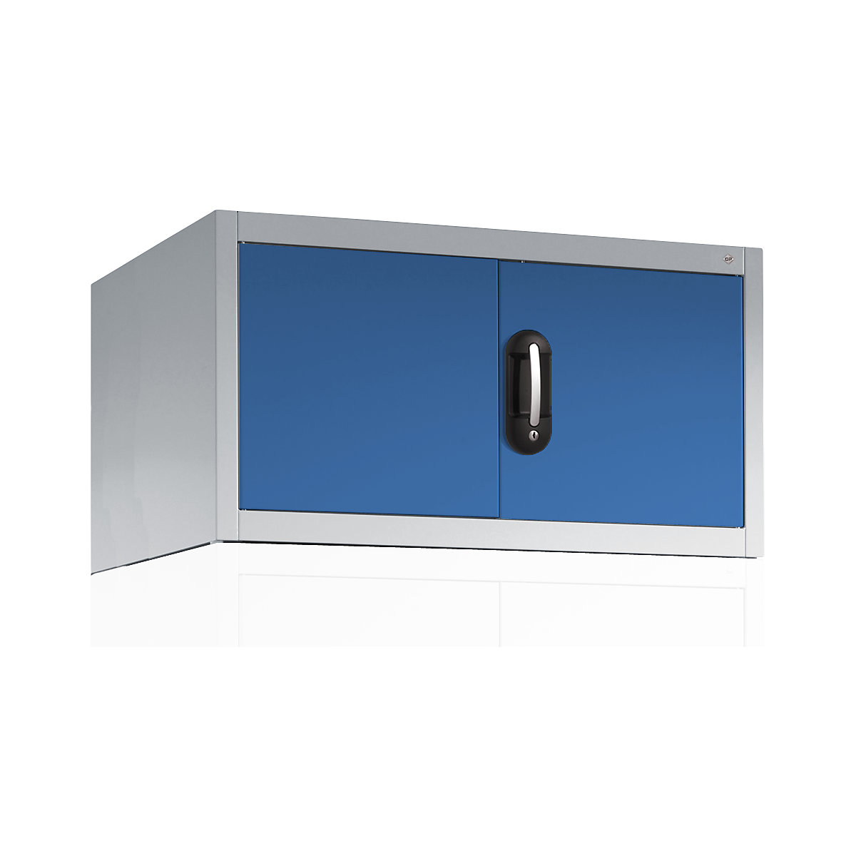 C+P – Rehausse ACURADO pour armoires à portes battantes, h x l x p 500 x 930 x 500 mm, gris clair / bleu clair