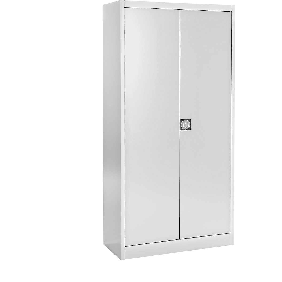 mauser – Armoire métallique à portes escamotables, 4 tablettes, profondeur 420 mm, gris clair