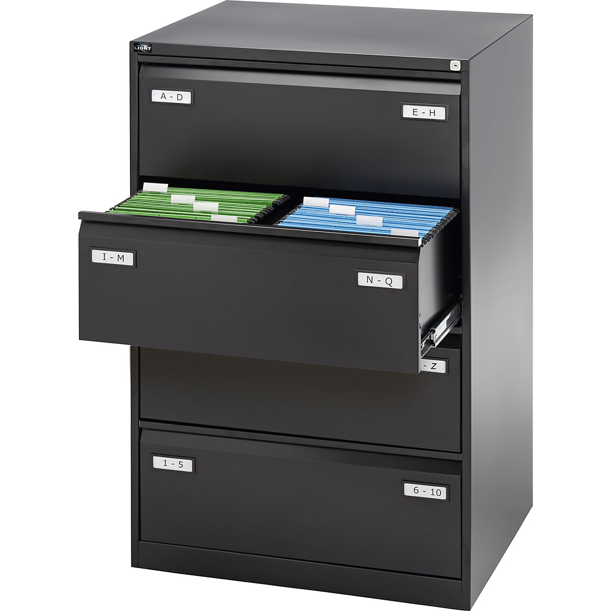 Classeur pour dossiers suspendus LIGHT, à 2 rangées – BISLEY