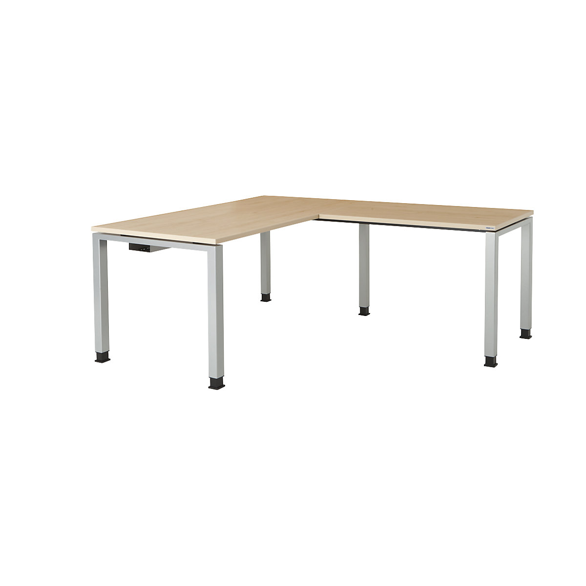Bureau avec plan de liaison, pieds en tubes carrés et rectangulaires - mauser
