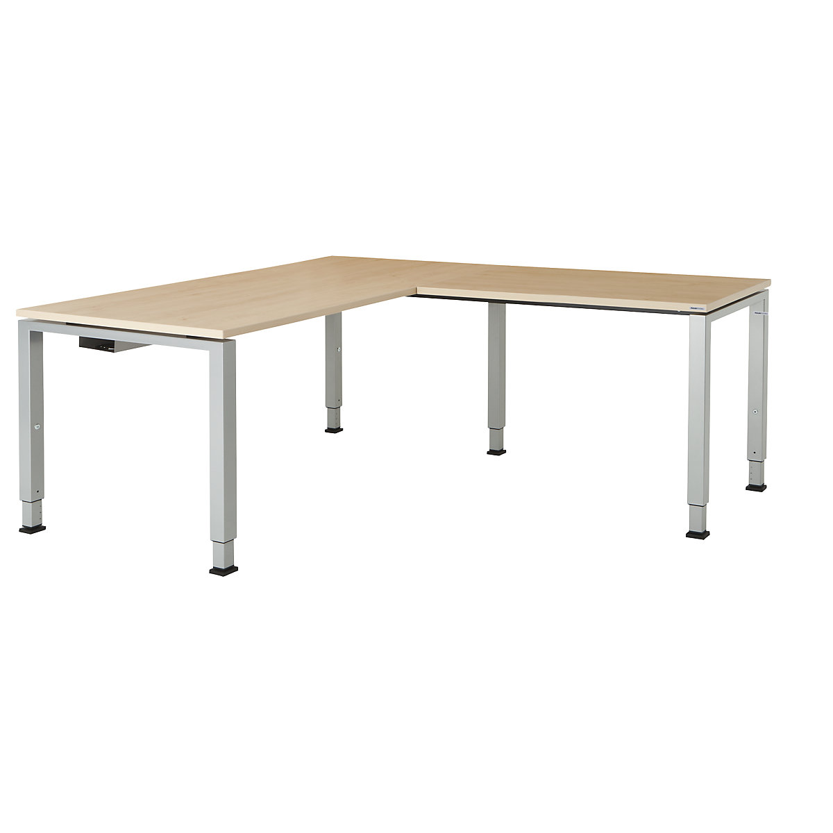 Bureau avec plan de liaison, pieds en tubes carrés et rectangulaires &ndash; mauser