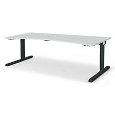 plateau gris clair, piétement anthracite