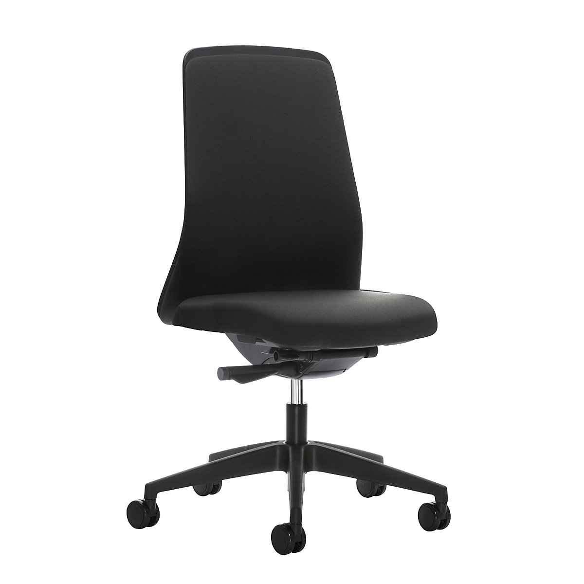 Siège de bureau pivotant EVERY à dossier Chillback noir – interstuhl, piétement noir, avec roulettes dures, noir graphite, profondeur assise 430 mm-9