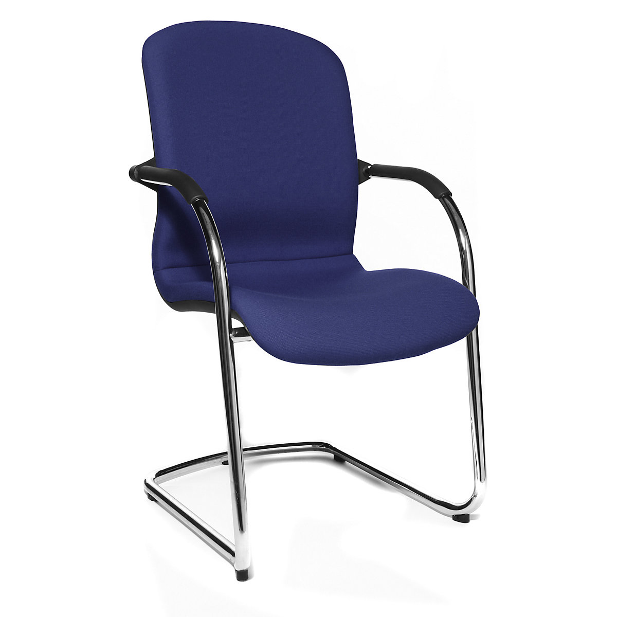 OPEN CHAIR – le siège visiteur design – Topstar, fauteuil rembourré à piétement luge, lot de 2, bleu roi-6