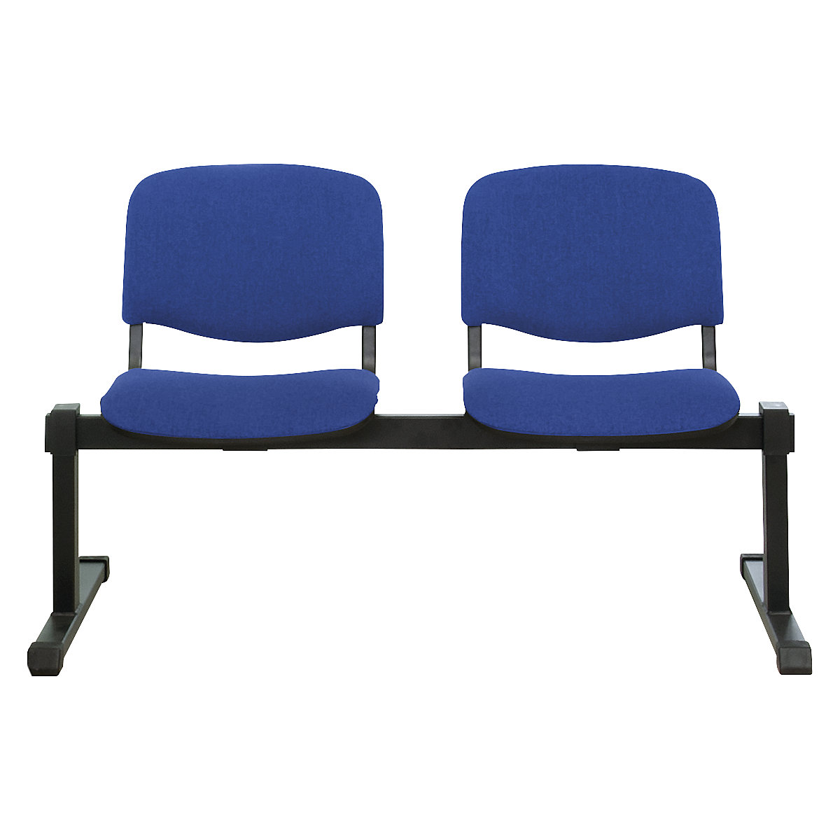 Sièges sur poutre, sans table, 2 sièges, habillage bleu-3