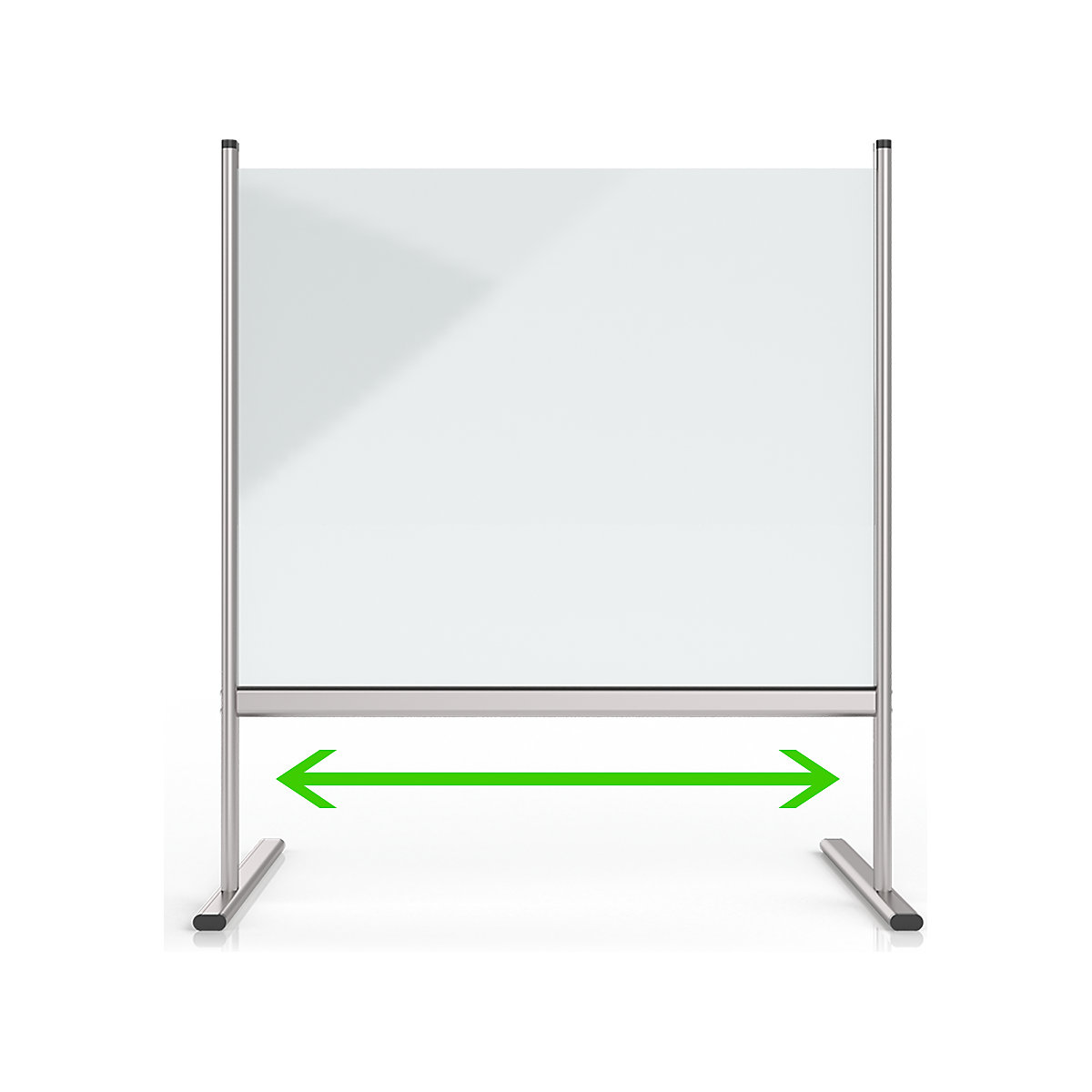 Cloison hygiénique avec cadre en aluminium et pieds – magnetoplan (Illustration du produit 2)-1