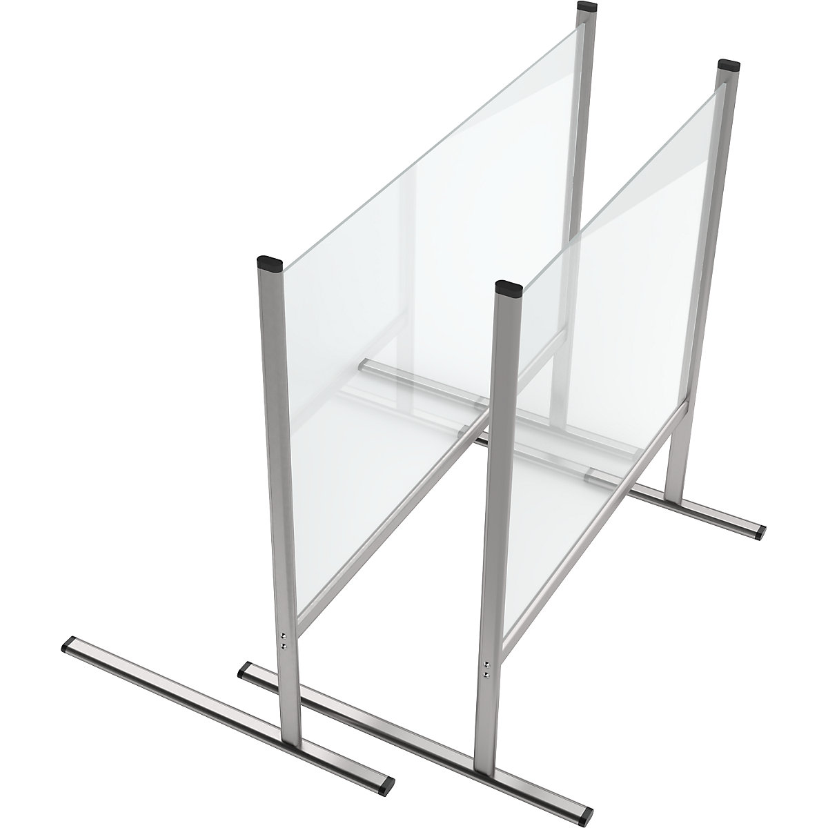Cloison hygiénique avec cadre en aluminium et pieds – magnetoplan (Illustration du produit 6)-5