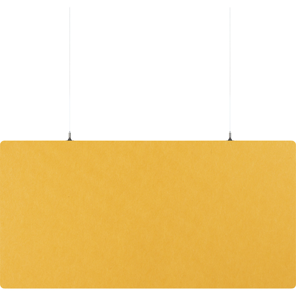 Panneau acoustique suspendu en feutre PET – eurokraft basic, h x l 600 x 1200 mm, forme rectangulaire, jaune, à partir de 10 pièces-3