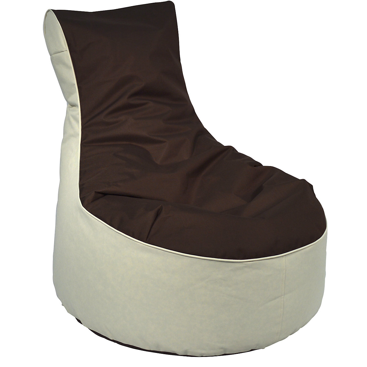 Fauteuil poire, h x l x p 900 x 800 x 800 mm, beige / brun