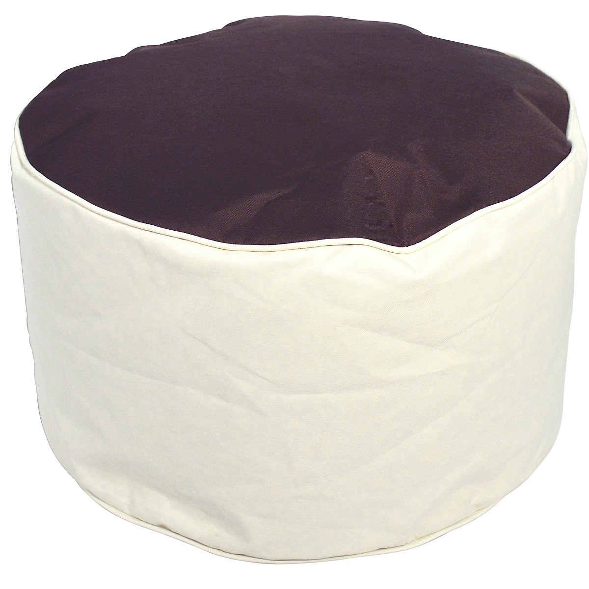 Pouf, h x Ø 320 x 530 mm, beige / brun