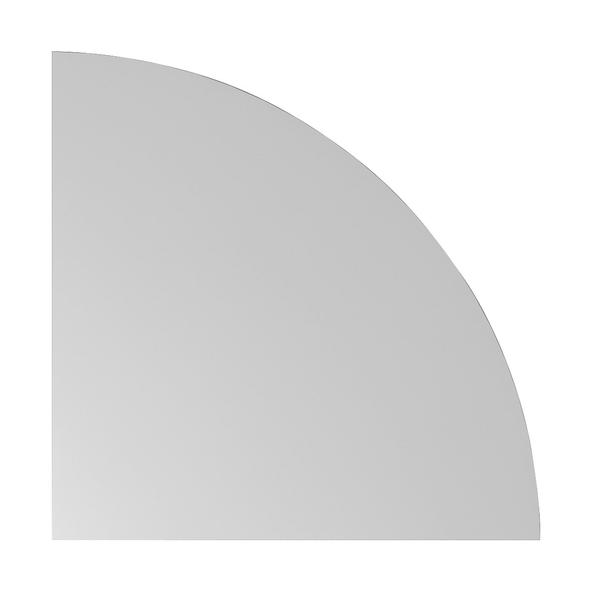 Plateau de table de conférence – eurokraft pro, plateau en quart de cercle, largeur 800 mm, gris clair-10