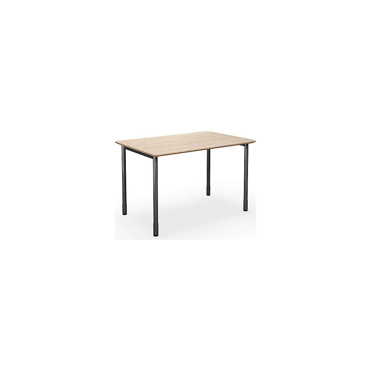 Table polyvalente DUO-C Trend, plateau droit, coins arrondis