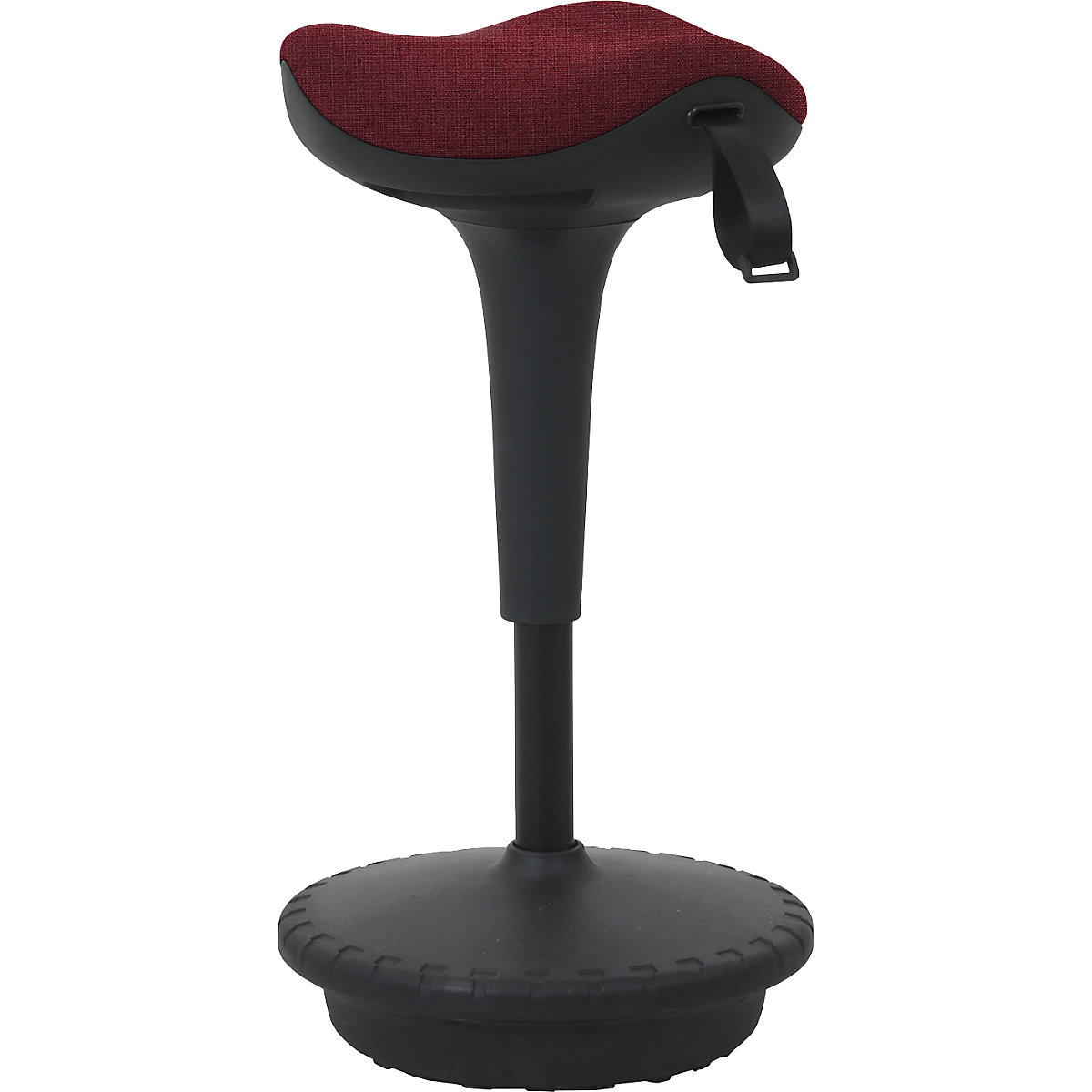 Assis-debout 6156 – Twinco, assise triangulaire 325 mm, habillage rouge-3