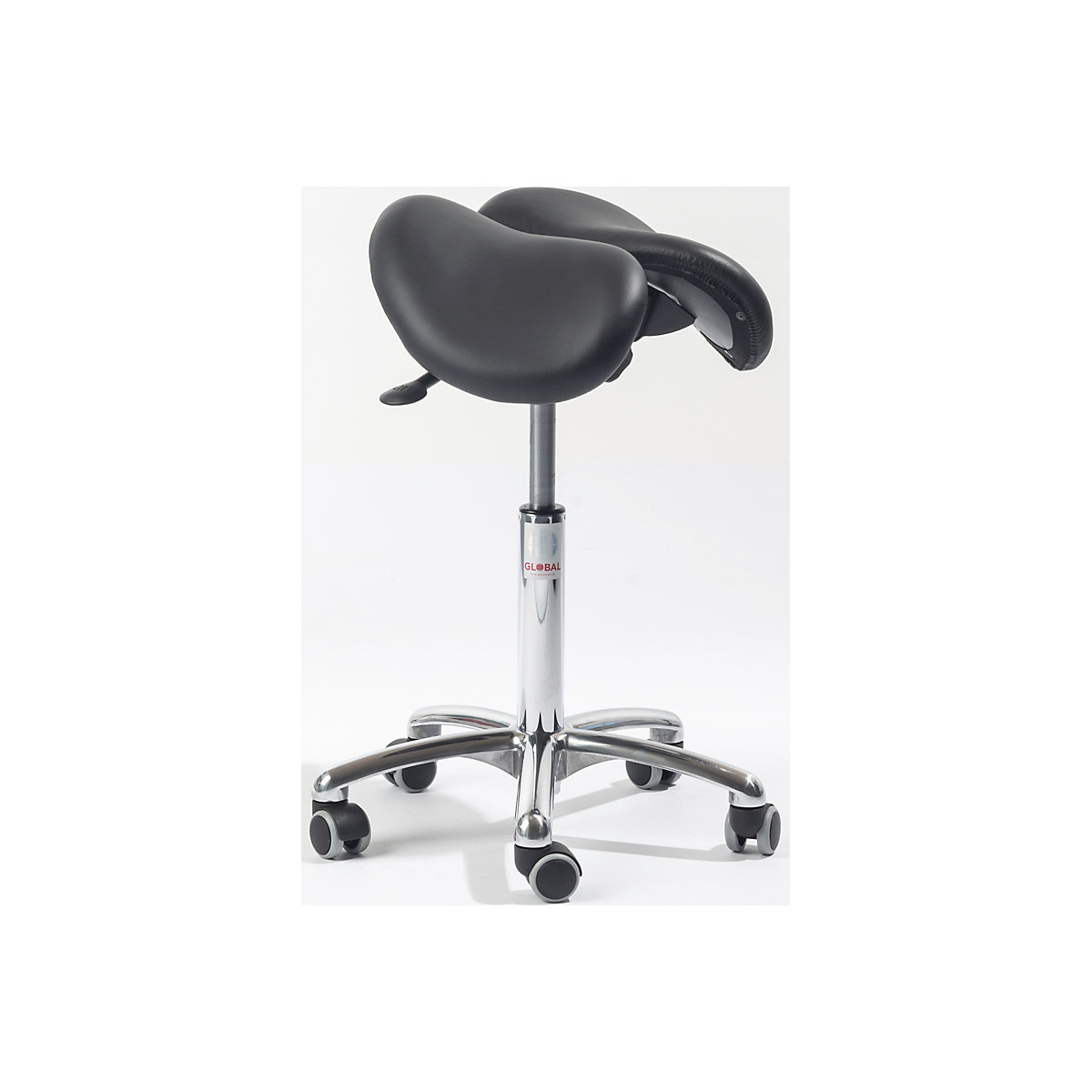 Tabouret avec assise selle en deux parties