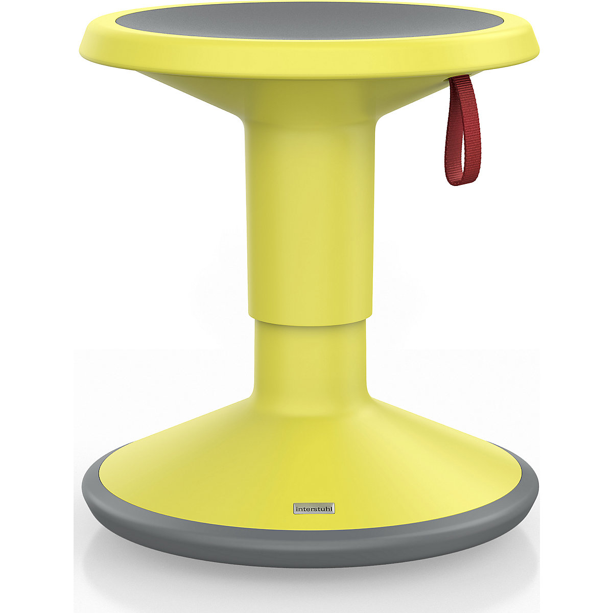 Tabouret polyvalent UP – interstuhl, hauteur réglable 375 – 490 mm, jaune citron-8