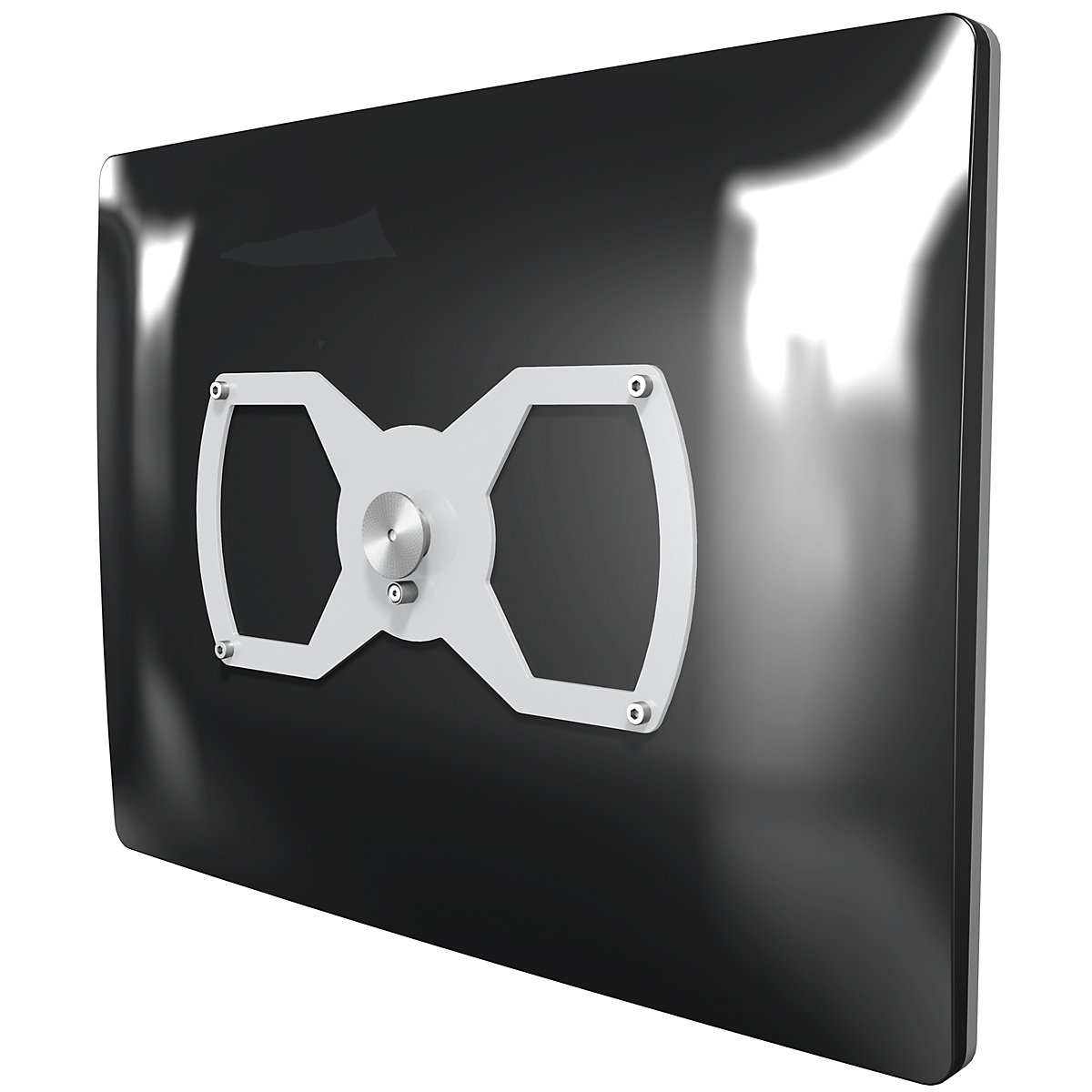 Plaque adaptatrice VIEWLITE – Dataflex, raccord de montage 200 x 100 mm, argent / blanc