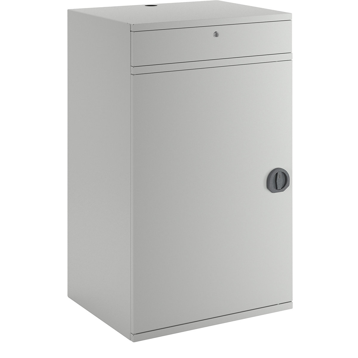 Poste informatique en tôle d'acier – eurokraft pro, h x l 1060 x 650 mm, sans compartiment pour écran, coloris porte gris clair-4