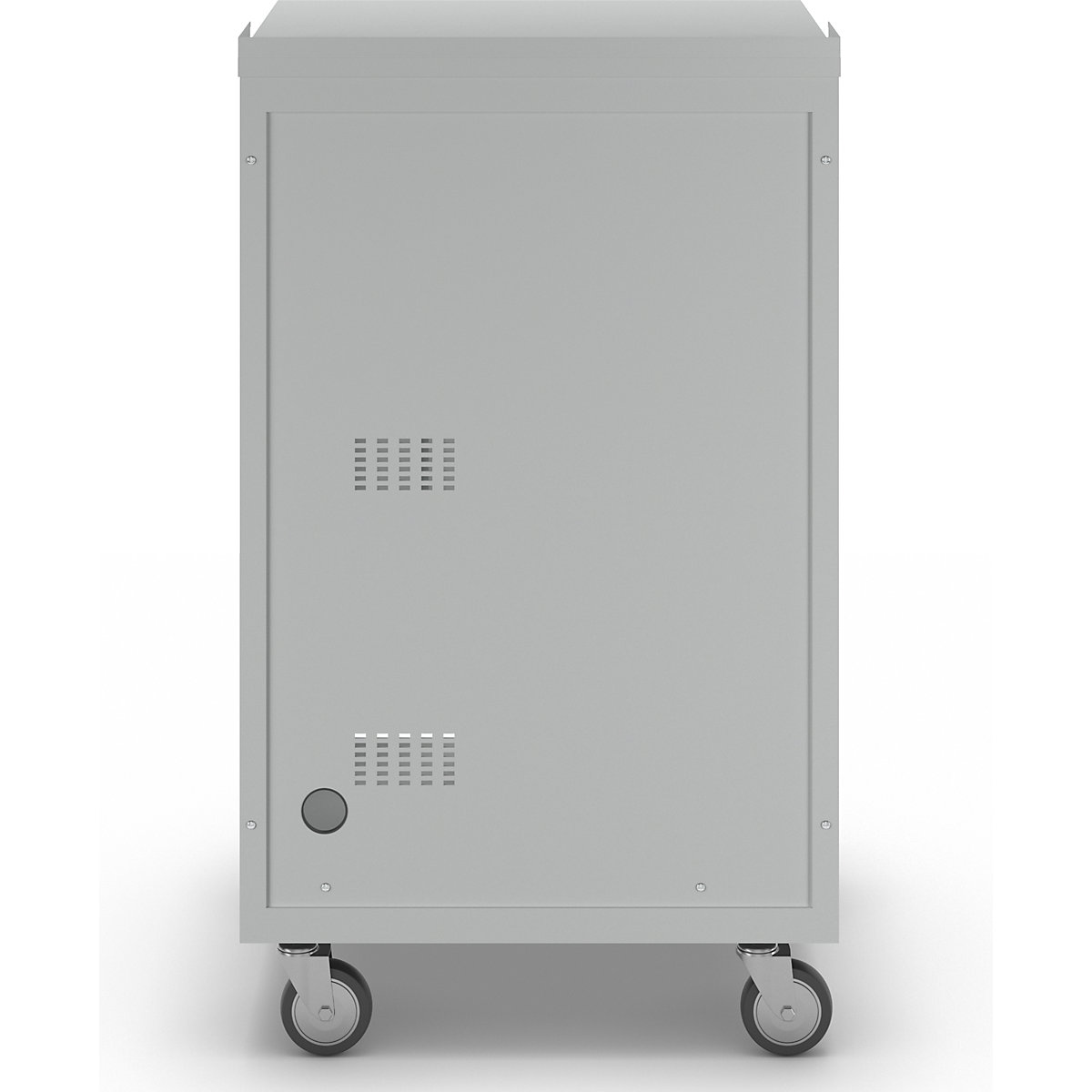 Pupitre Mobile Pour Ordinateur - Dimensions 1184x1180x590 Mm - Gris Clair RAL 7035 - 4 Roulettes Dont 2 Bloquantes