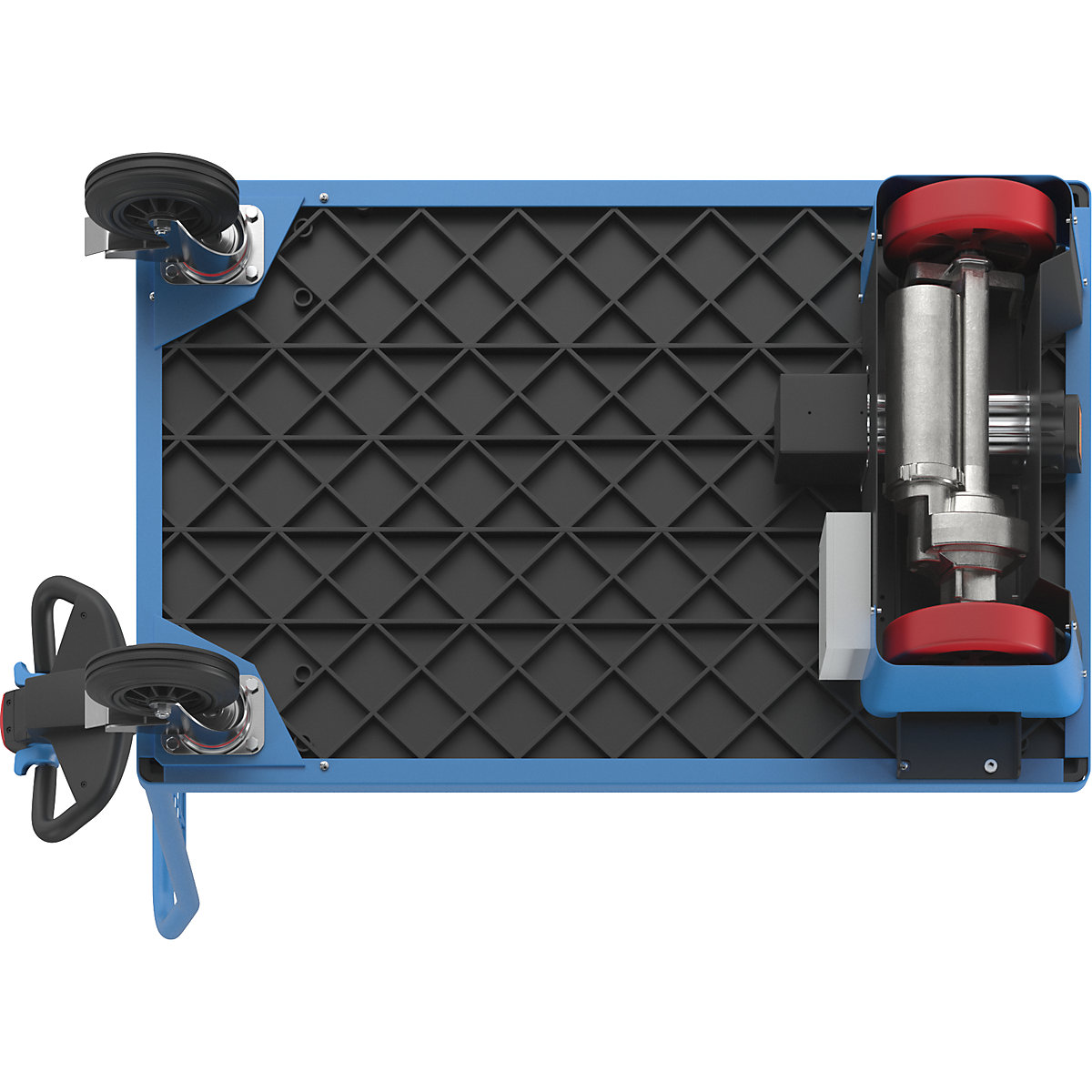 Cărucior cu platformă cu motor electric – eurokraft pro (Imagine produs 6)-5