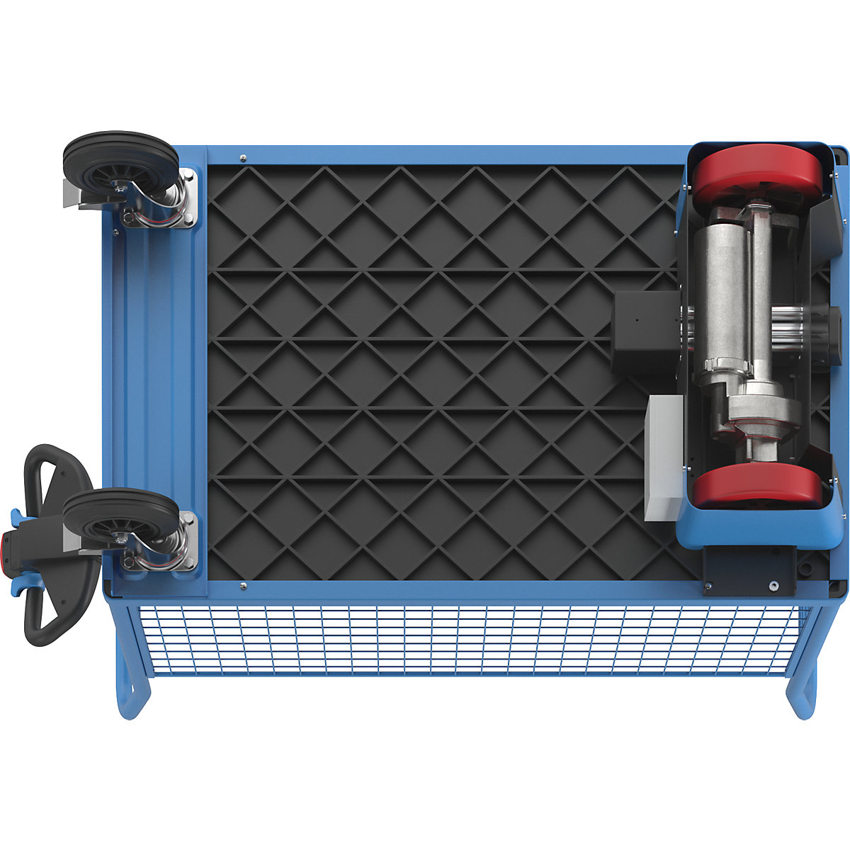 Cărucior cu platformă cu motor electric – eurokraft pro (Imagine produs 6)-5