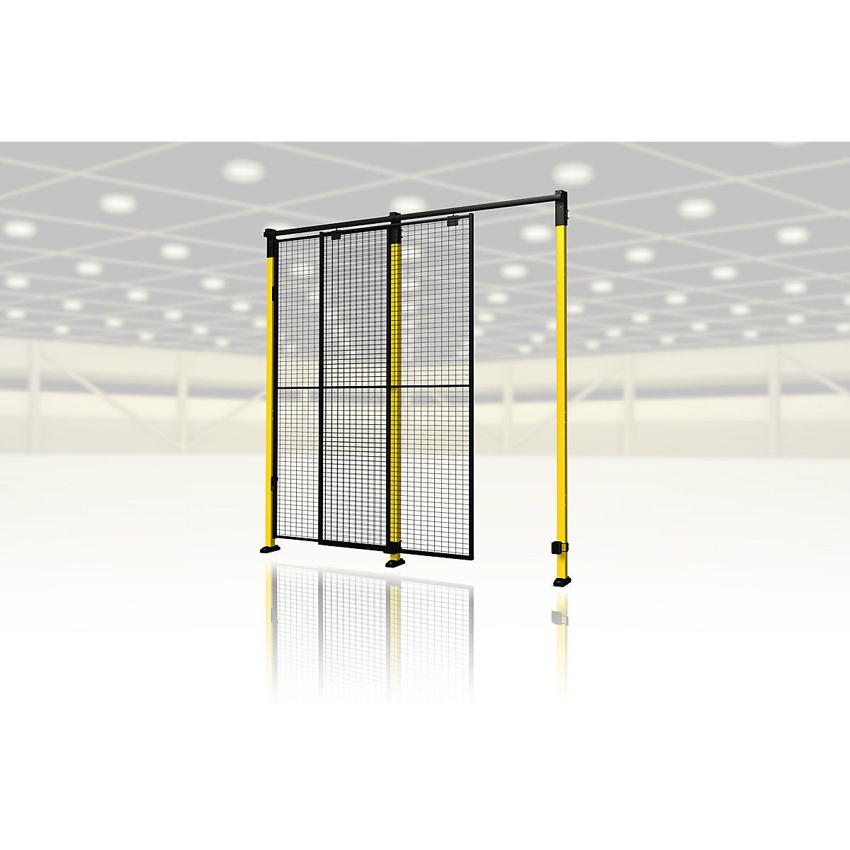X-GUARD machine protective fencing, add-on door kit (without door panel element, uprights and locking mechanism) - Axelent