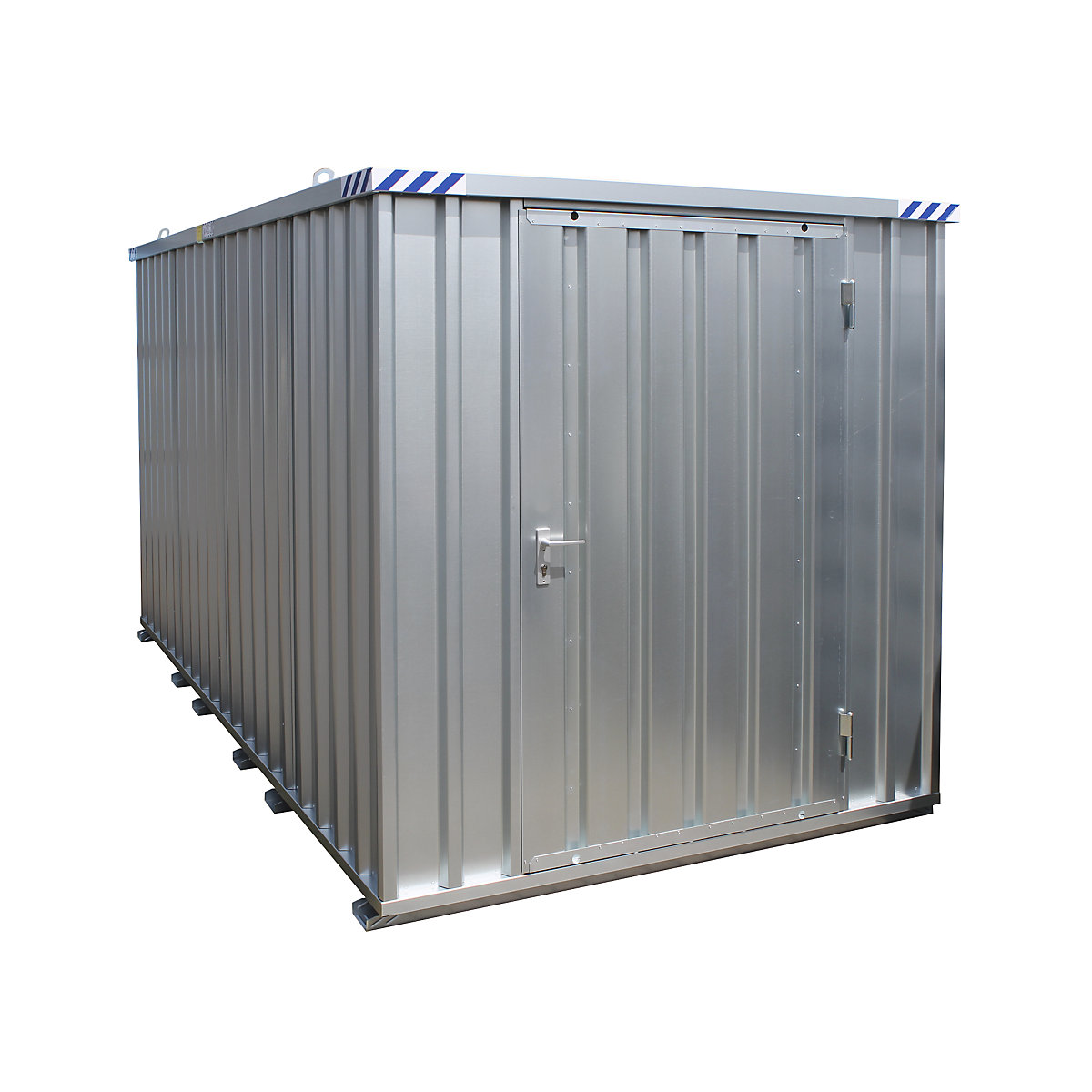 Quick build container, zinc-plated, assembled, with wooden floor, external WxDxH 2100 x 1100 x 2100 mm