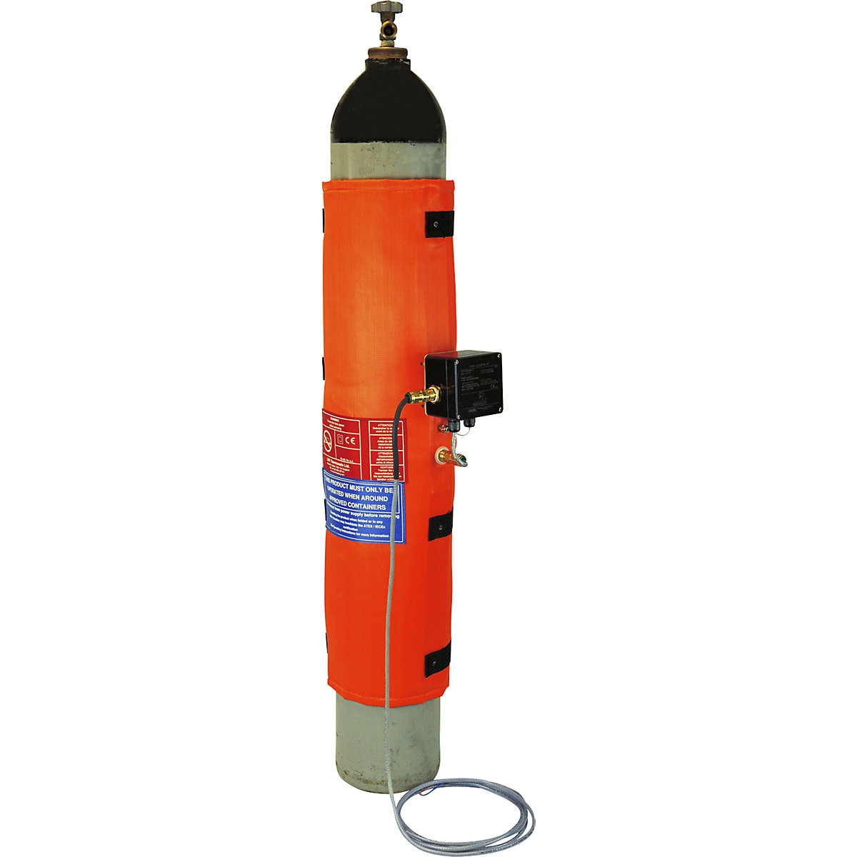 Riscaldatore A Tamburo In Silicone 1200W Con Termostato - Per Bombole Propano E Tubi - 250x1140mm, 30-150°C - Foto 3