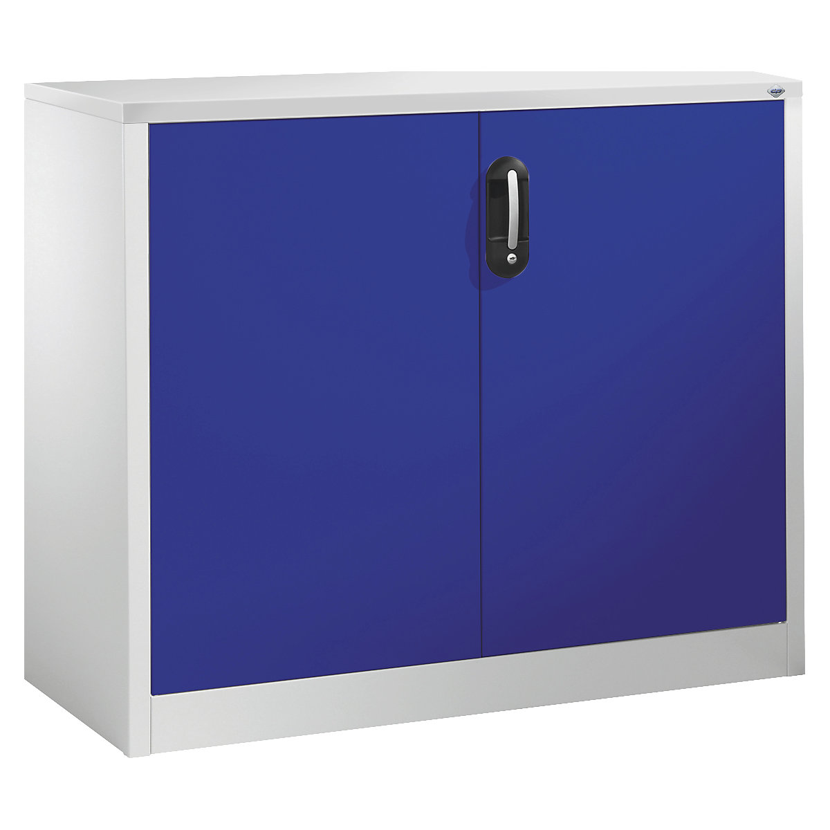 C+P – Armario auxiliar para archivadores ACURADO, 2 pisos de archivadores, H x A x P 1000 x 1200 x 400 mm, gris luminoso / azul lapislázuli