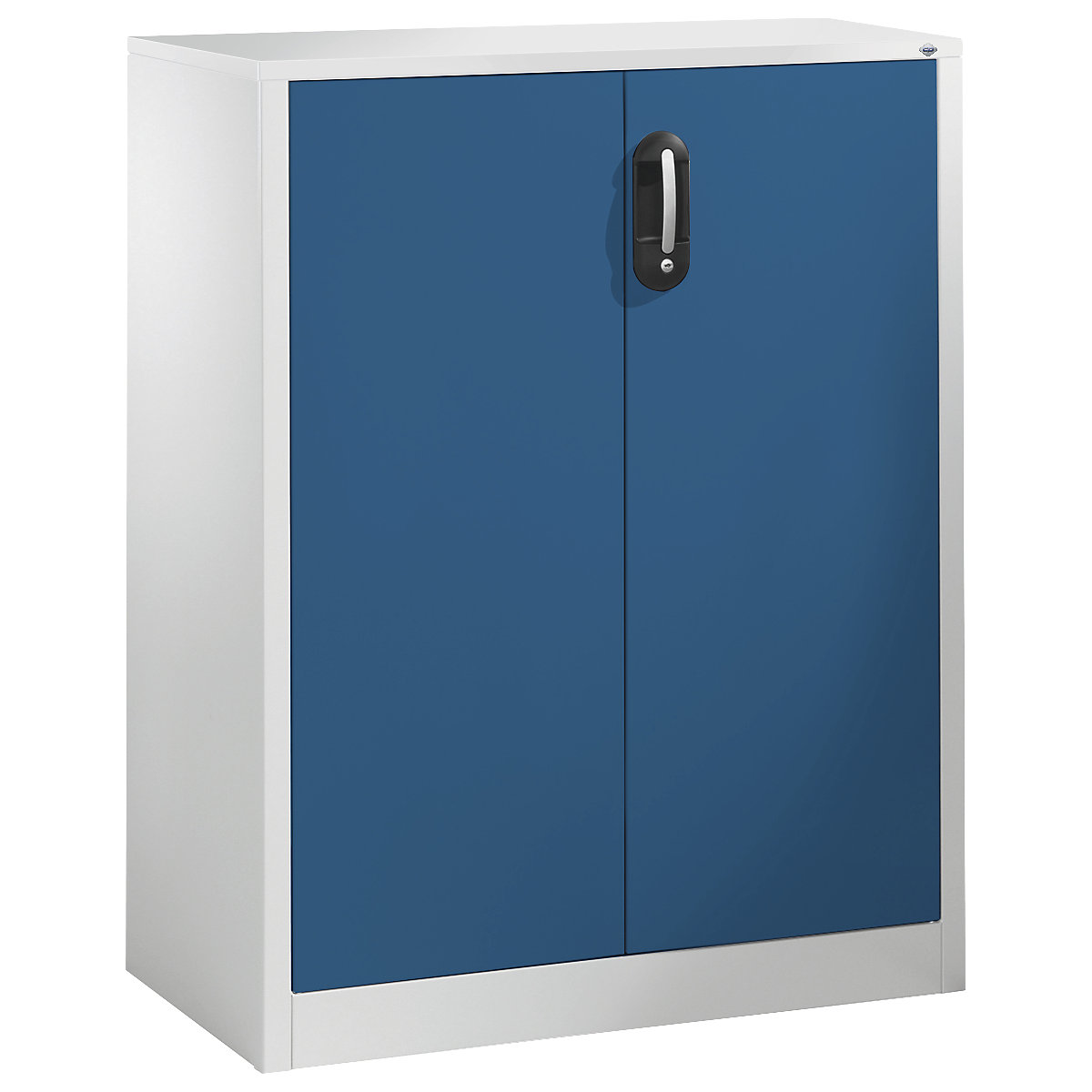 C+P – Armario auxiliar para archivadores ACURADO, 3 pisos de archivadores, H x A x P 1200 x 930 x 400 mm, gris luminoso / azul genciana