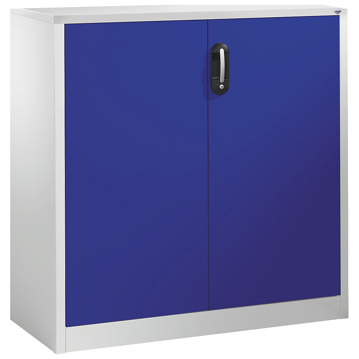 C+P – Armario auxiliar para archivadores ACURADO, 3 pisos de archivadores, H x A x P 1200 x 1200 x 400 mm, gris luminoso / azul lapislázuli