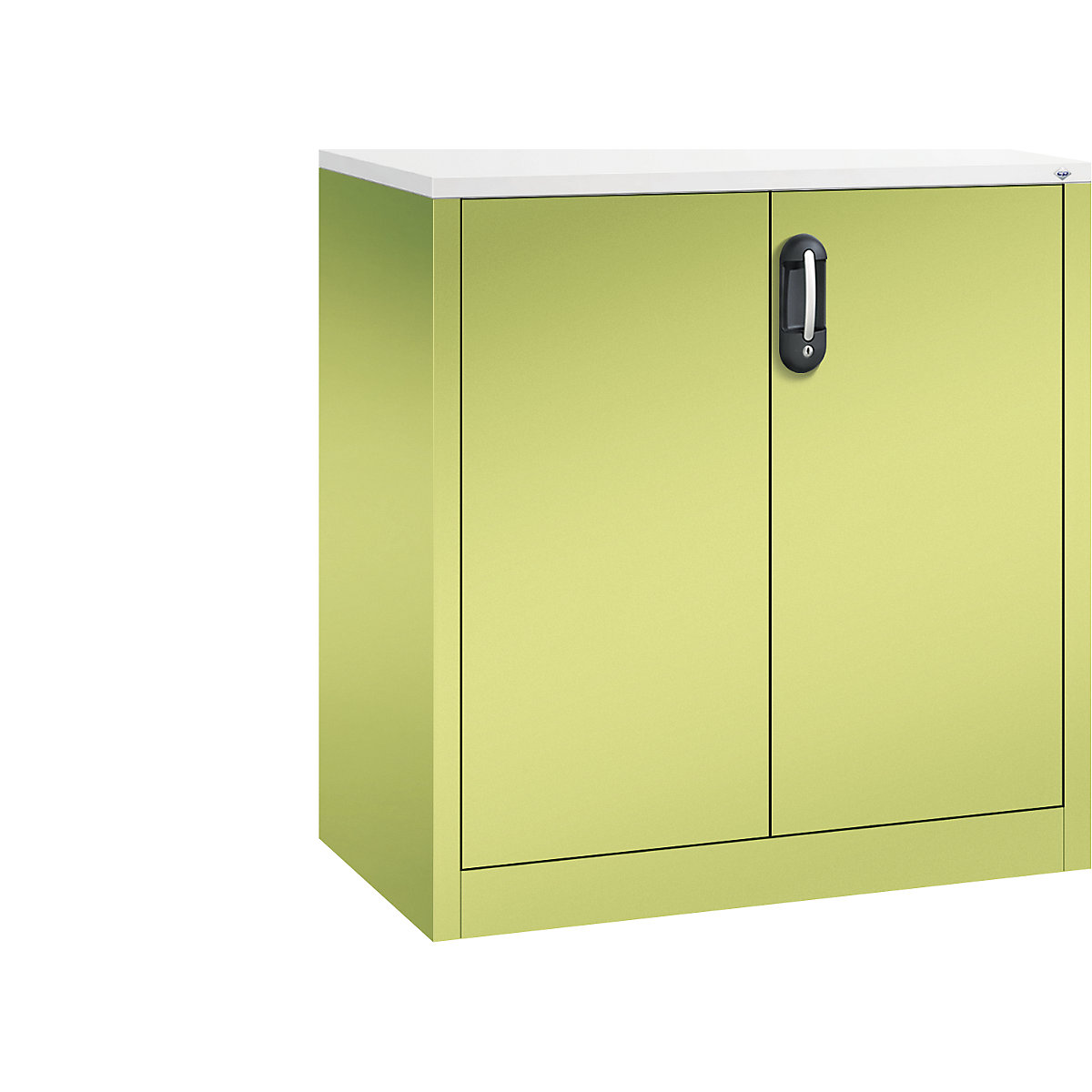C+P – Armario auxiliar para archivadores ACURADO, 2 pisos de archivadores, H x A x P 1000 x 930 x 500 mm, verde pistacho / verde pistacho