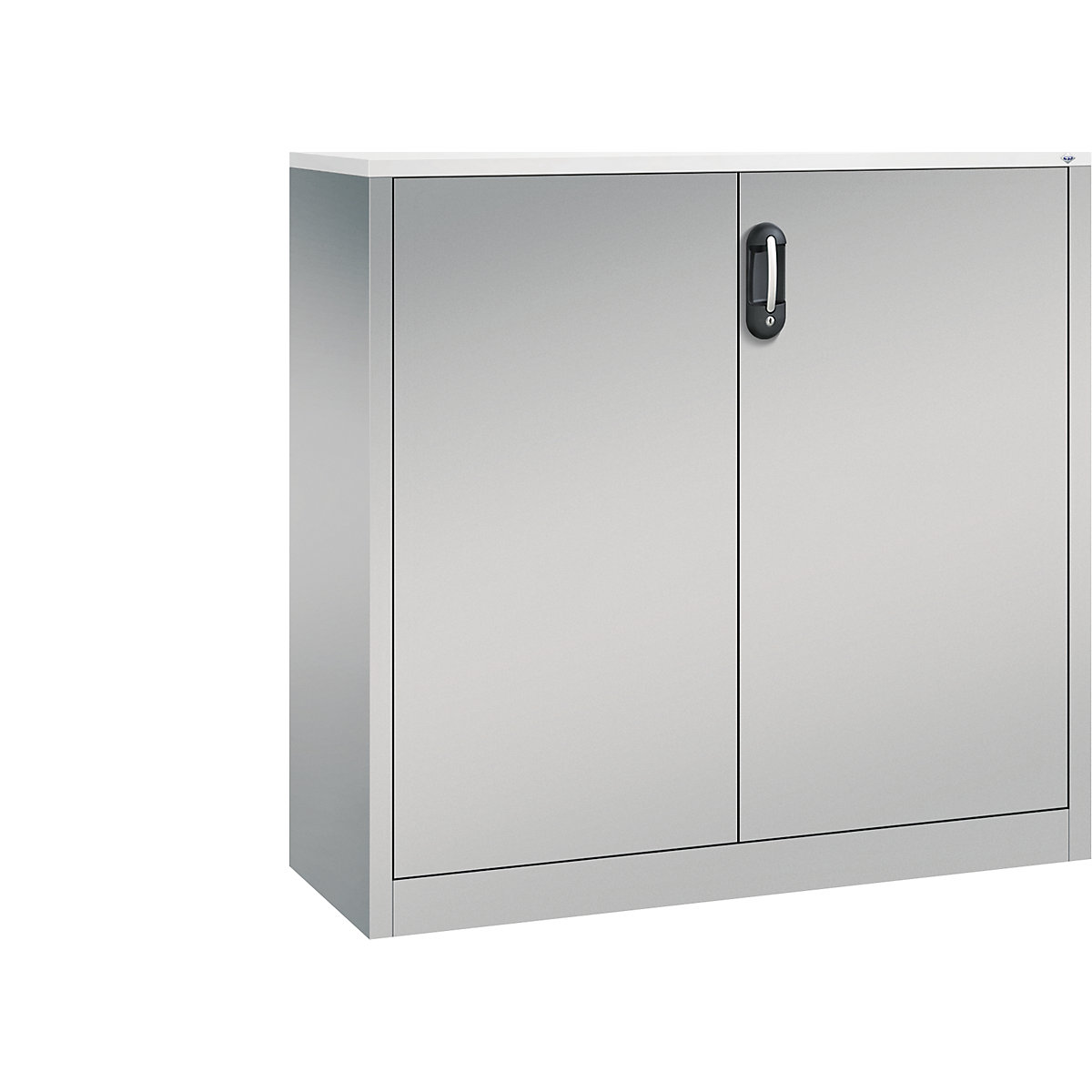 C+P – Armario auxiliar para archivadores ACURADO, 3 pisos de archivadores, H x A x P 1200 x 1200 x 400 mm, aluminio blanco / aluminio blanco