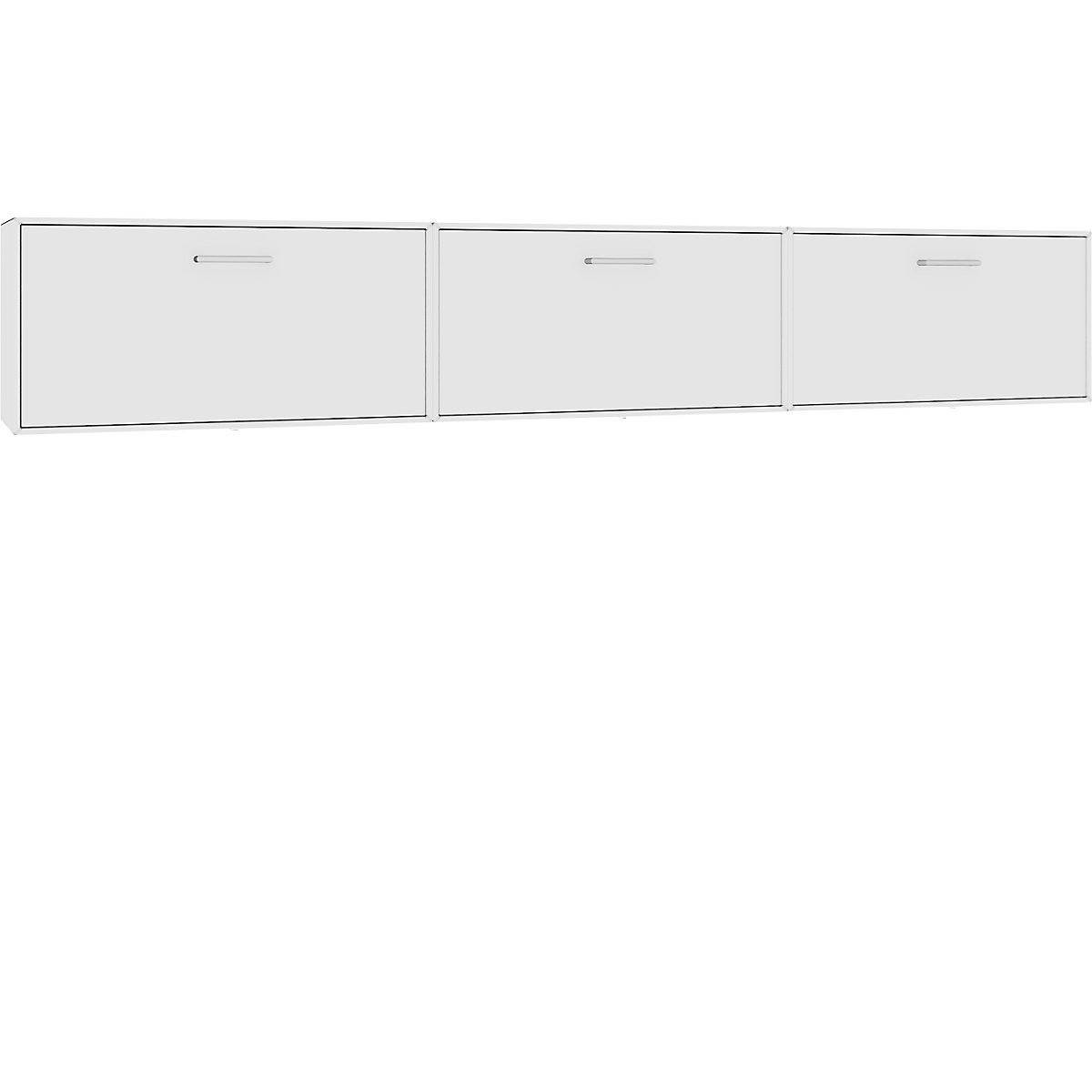 Combinación de muebles-bar colgantes – mauser, 3 barras abatibles, blanco puro-6