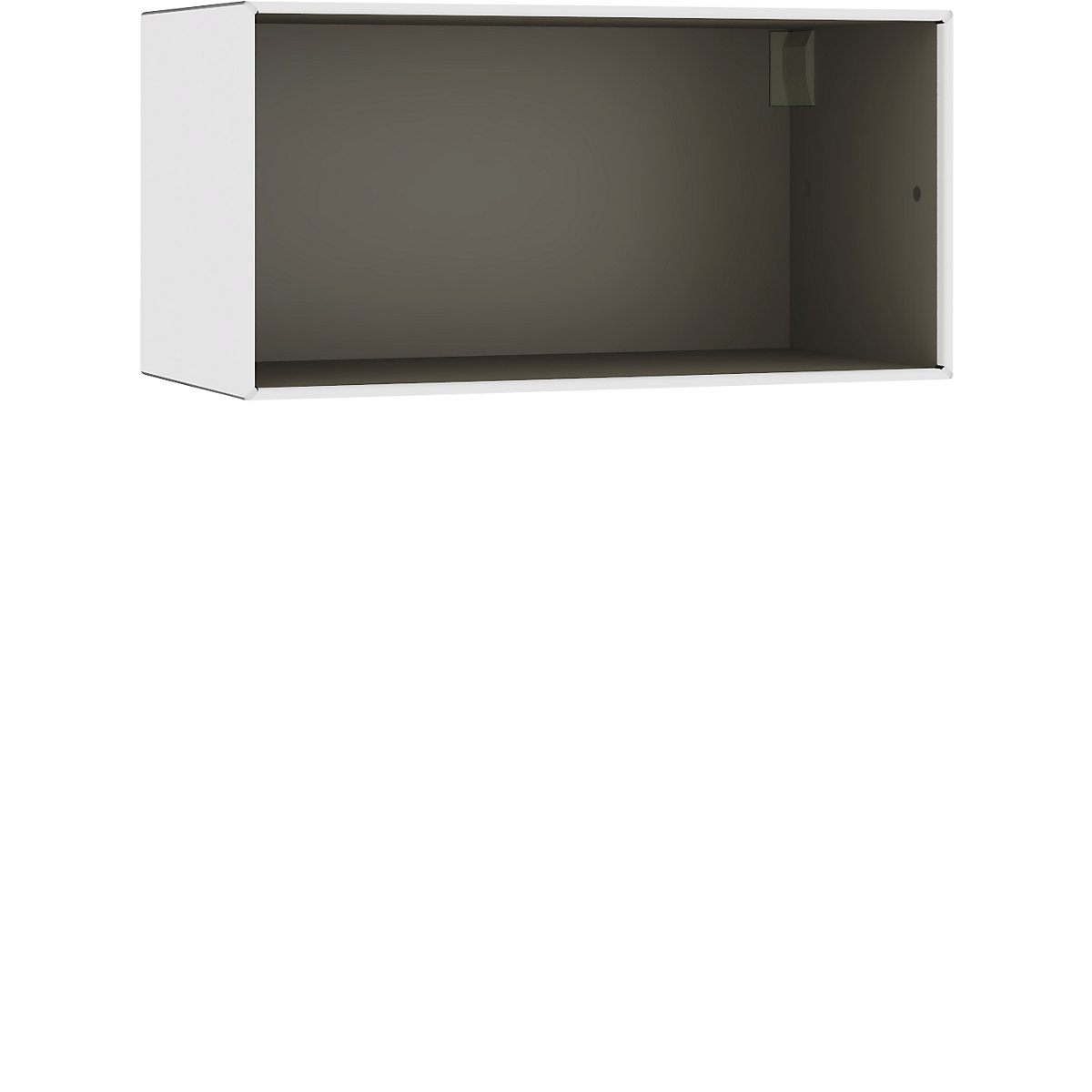 Compartimento individual abierto, para colgar – mauser, anchura 770 mm, blanco puro / gris beige-4