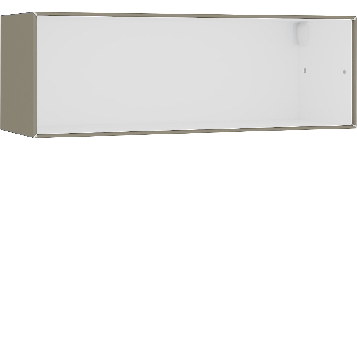 Compartimento individual abierto, para colgar – mauser, anchura 1155 mm, gris beige / blanco puro-2