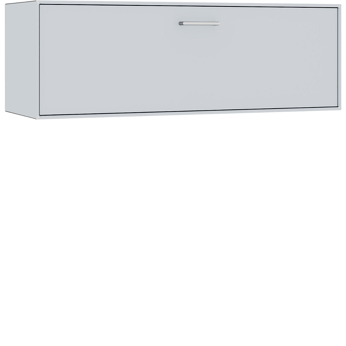 Compartimento individual, para colgar – mauser, 1 cajón, anchura 1155 mm, aluminio blanco-6