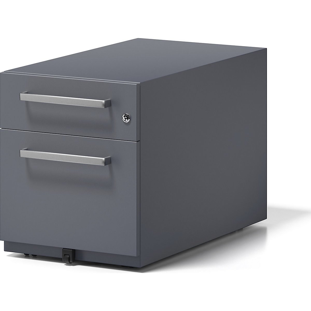 BISLEY – Buck rodante Note™ con 1 archivador colgante y 1 cajón universal, H x A x P 495 x 420 x 775 mm, con asa, gris antracita